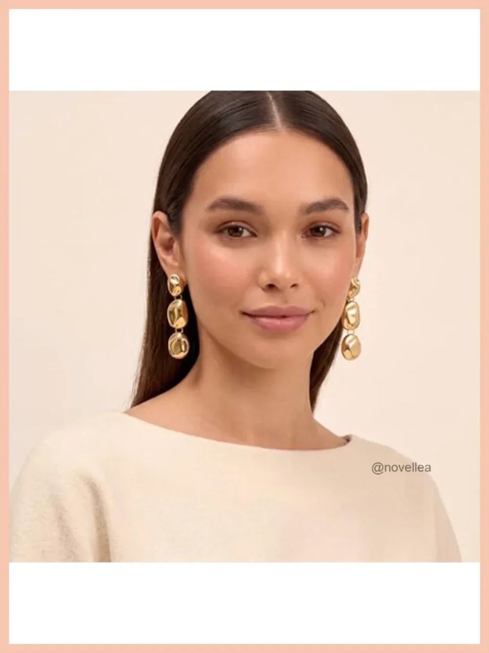 Chunky Statement Drop Dangle Earrings Stainless Steel Waterproof Non Tarnish